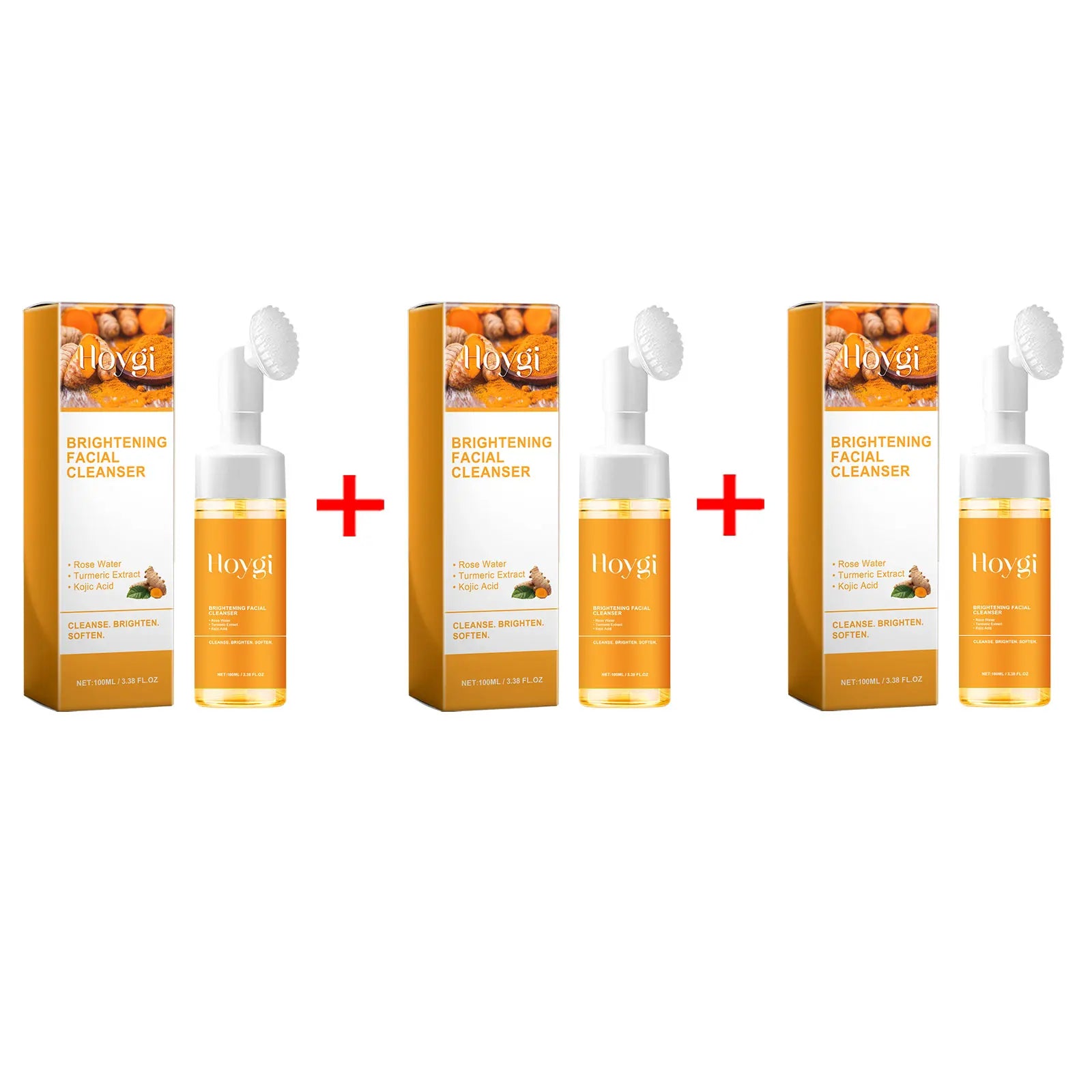 Turmeric Cleanser anti Acne Oil Control Blackhead Remover Skin Cleansing Brightening Rejuvenation Face Wash Foam Face Cleanser